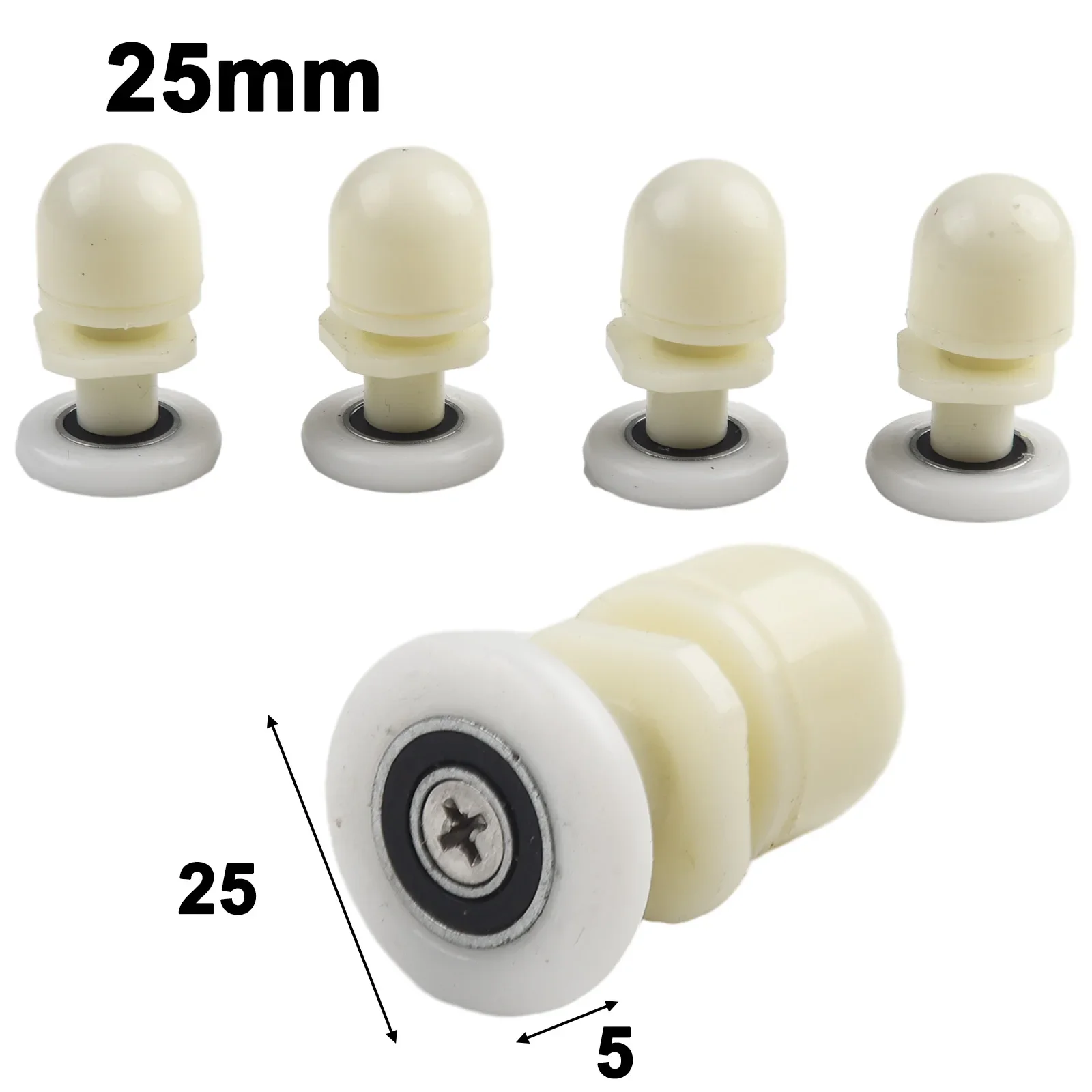 Shower Door Rollers Set Of 4 Single Runners Wheels Pulleys Glass Door Wheels Bathroom Sliding Glass Nylon Copper