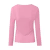 Women T Shirts High Elastic Long Sleeved Lightweight Long Sleeve Undershirt Elastic Ribbon Slim Fitting Tops Ropa De Mujer 6