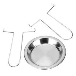 Non-Stick Stainless Steel Chicken Roaster Rack for Outdoor BBQ and Kitchen Use (Silver)