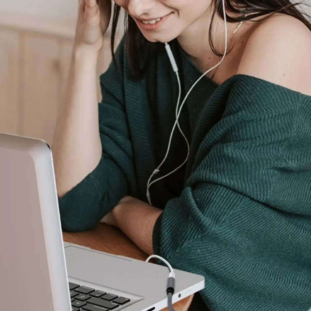 USB 3.5mm 헤드폰 어댑터 오디오 고 충실도 이어폰 어댑터 헤드폰/전화 용 휴대용 HIFI 유선 헤드셋 변환기