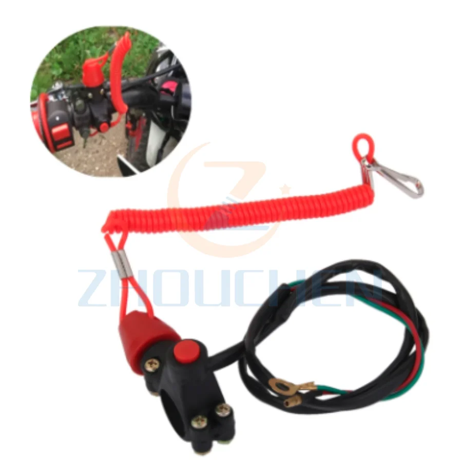 Engine Kill Stop Switch Safe Push Button Tether Lanyard Emergenza Per Atv Moto Quad Boat Fuoribordo Moto Accessori Personalizzati