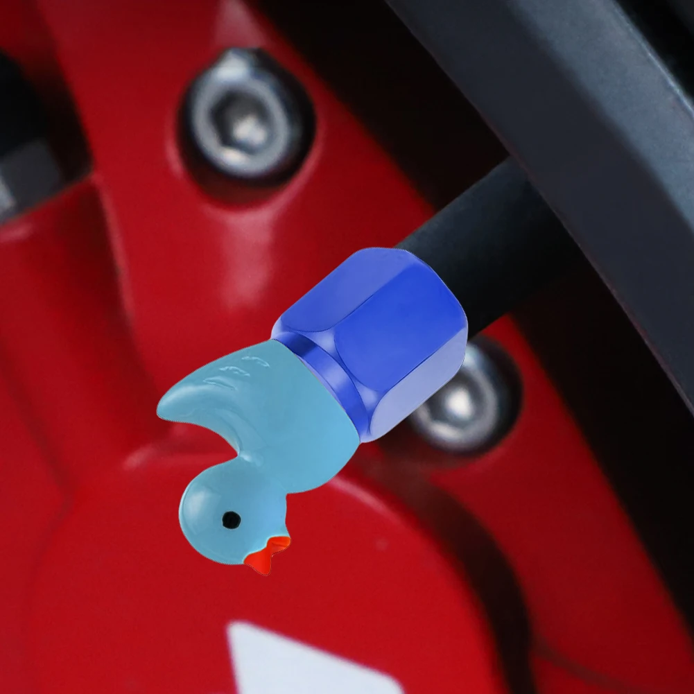 4Pcs Cute Duck Glow in The Dark Tire Valve Caps Auto Tire Valve Stem Caps Decorative Tire Valve Caps for Car Motorcycle Bicycle