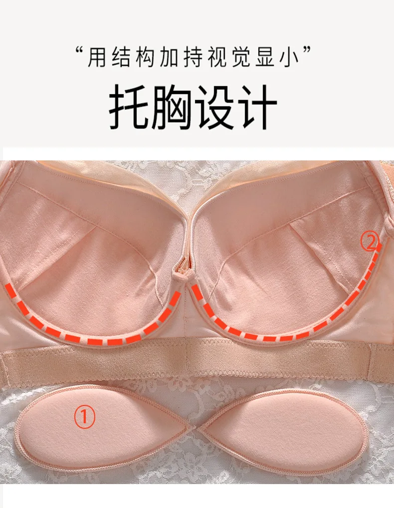 Push Up Padded Bras for Women Lace Plus Size Bra Add Two Cup Underwire  Brassiere C D E Cup - AliExpress