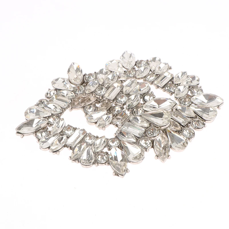 1pc Strass Schuh clip Metall Schuhs chnalle Frauen Schuhe Dekoration für Hochzeits feier High Heels Pumps flach – Detail 10