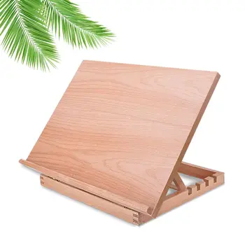 Cavalletto artistico A3 regolabile - Supporto per pittura pieghevole da 1 pezzo con superficie liscia, regolazione dell'angolo a 4 posizioni 1