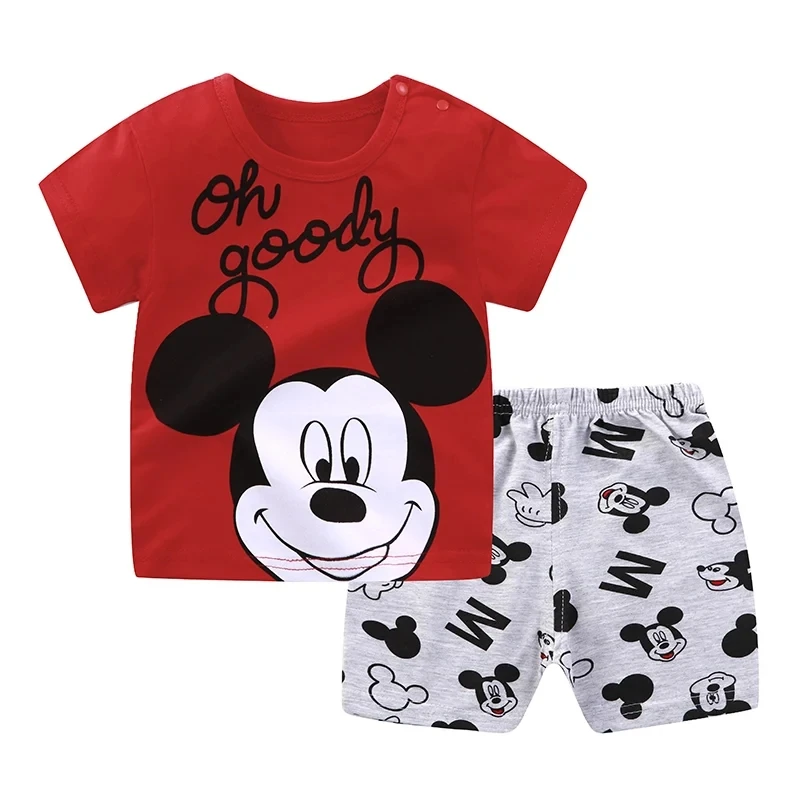 Letnia bawełniana zestawy dla niemowląt koszulka chłopięca z krótkim rękawem + zestawy z krótkimi spodenkami odzież niemowlęca ubrania dla chłopca