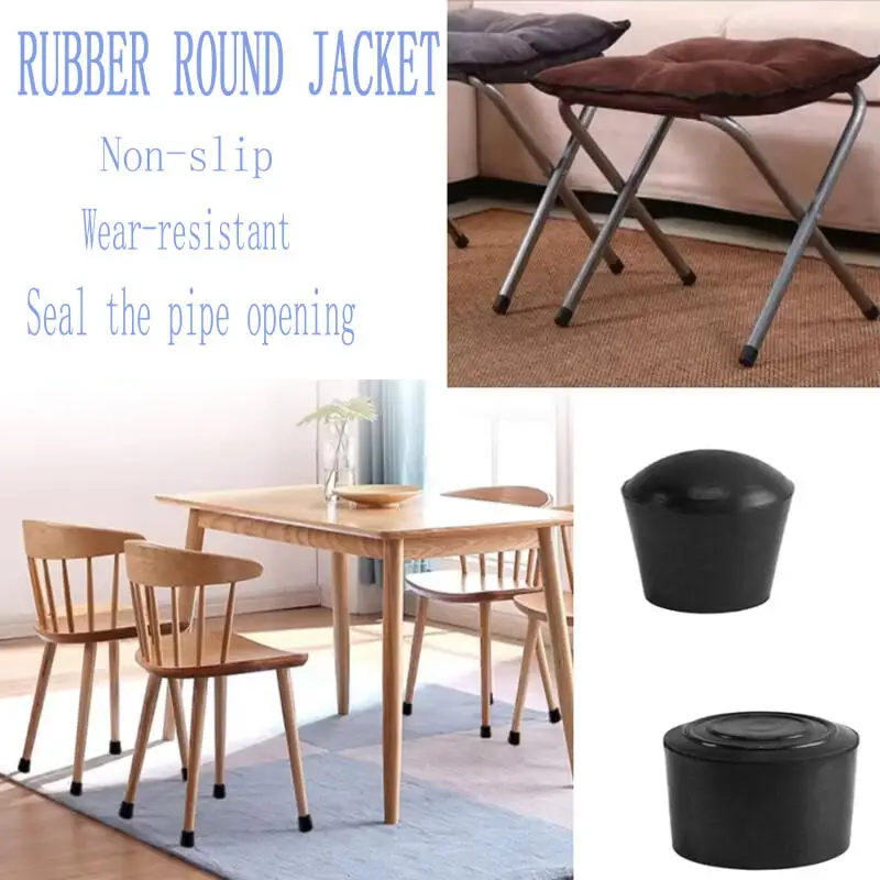 Rubber Round Chair Leg Pads 4-16pcs 6-32mm