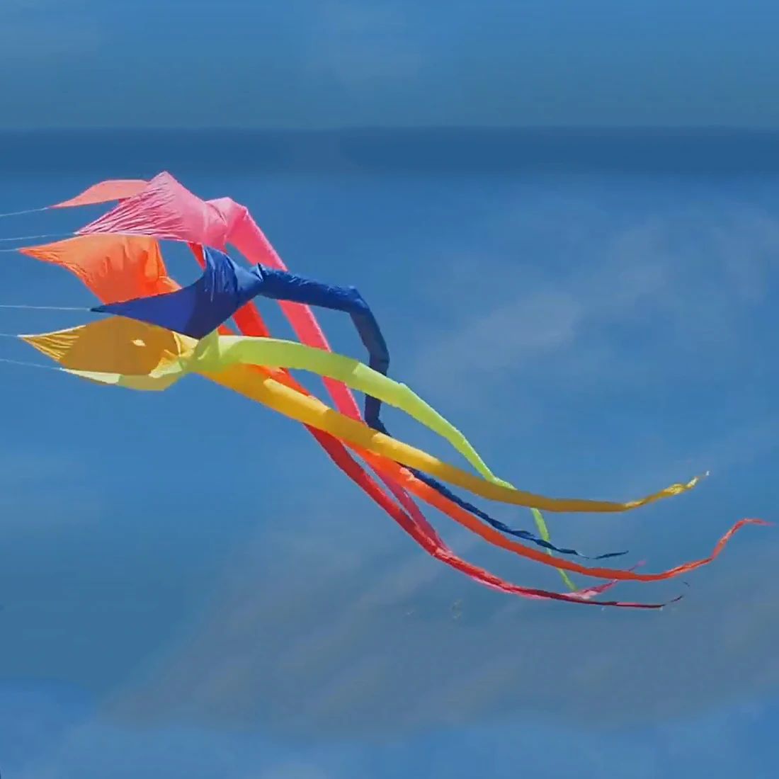 6.5M 3D Rainbow Rotating Soft Kite Tail Hanger Outdoor Beach Performance Kite Easy To Fly and Tear Resistant Cometa Gigante 4