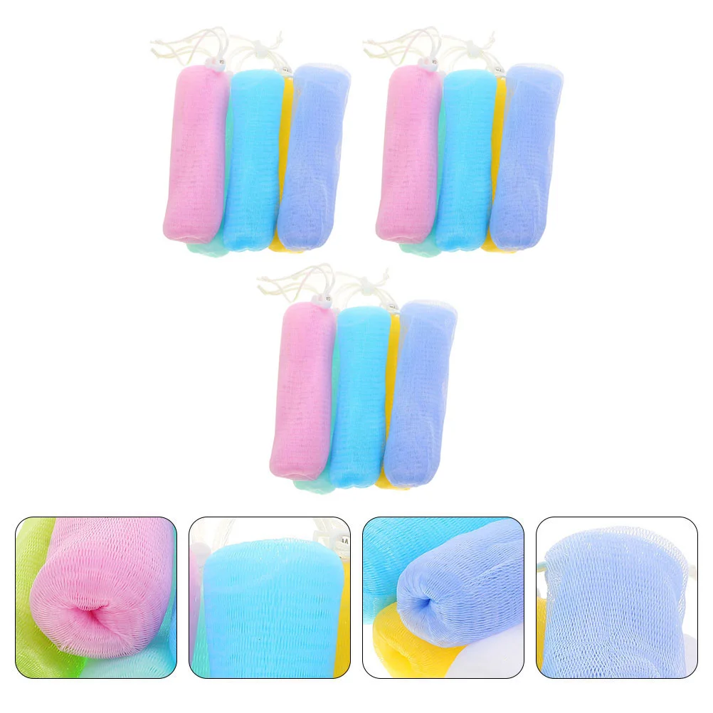 

15pcs Exfoliating Mesh Soap Pouches Soap Saver Bag Bubble Foaming Nets (Random)
