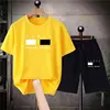 Men's Korean Fashion Two Piece Set Summer Short Sleeved T-shirt And Shorts Loose Sets Men Designer Clothes Tracksuits 5