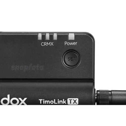 Godox TimoLink TX RX 무선 DMX 송신기 리시버 세트, 자동 주파수 호핑, CRMX 루멘 라디오 내장