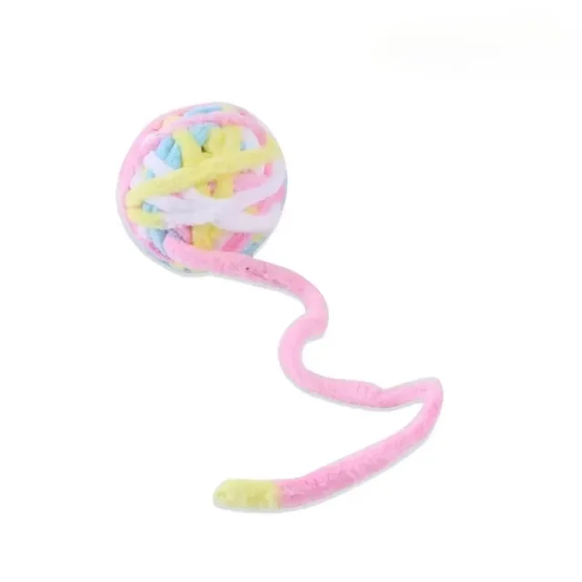 12/6/1Pcs Funny Cat Toys Colorful Yarn Ball with Bell Sounding Interactive Chewing Toy for Kitten Stuffed Toy Ball Cat Supplies 5