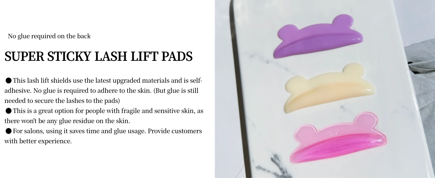 Lomansa 5 Paar U-förmige Silikon-Wimpernperm-Stäbchen, Wimpernlift-Pads, Wimpernzange-Zubehör, Wimpernlifting-Schönheitswerkzeuge – Detail 1