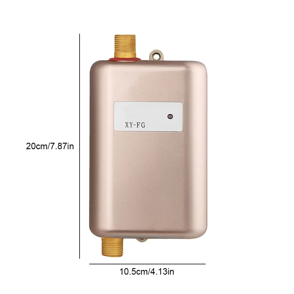 Electric Water Heater 110V/220V Instantaneous Water Boiler 304 Stainless Steel 3800W 0.04Pa for Shower/Bathroom/Kitchen Washing