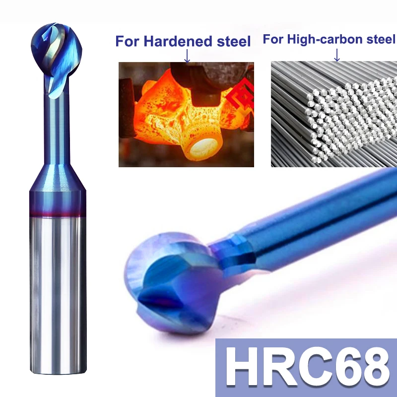 Ball T-shaped Arc Mill, Lollipop End Mill, Solid Carbide 3D CNC
