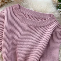 Vestidos Solid Korean Vintage High Waist Women Dress Bodycon Sexy Stretch Knitted 2026 Summer Dresses Chic 16347 - Image 5