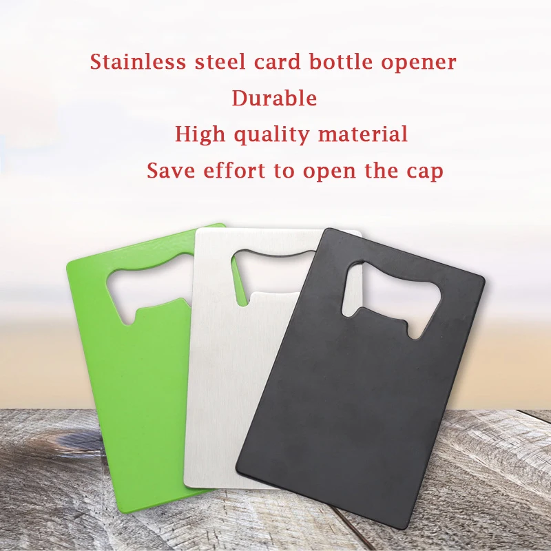 

2Pcs Soda Pump Bottle Opener Portable Stainless Steel Creative Credit Card Type Open Beer Bottle Starter Starter