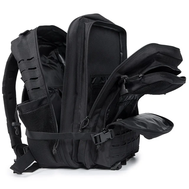 QT&QY Outdoor hiking Bag Backpack Sport Bag Pack Sling Shoulder Backpack  tactics Satchel for Every Day Carry(Black)