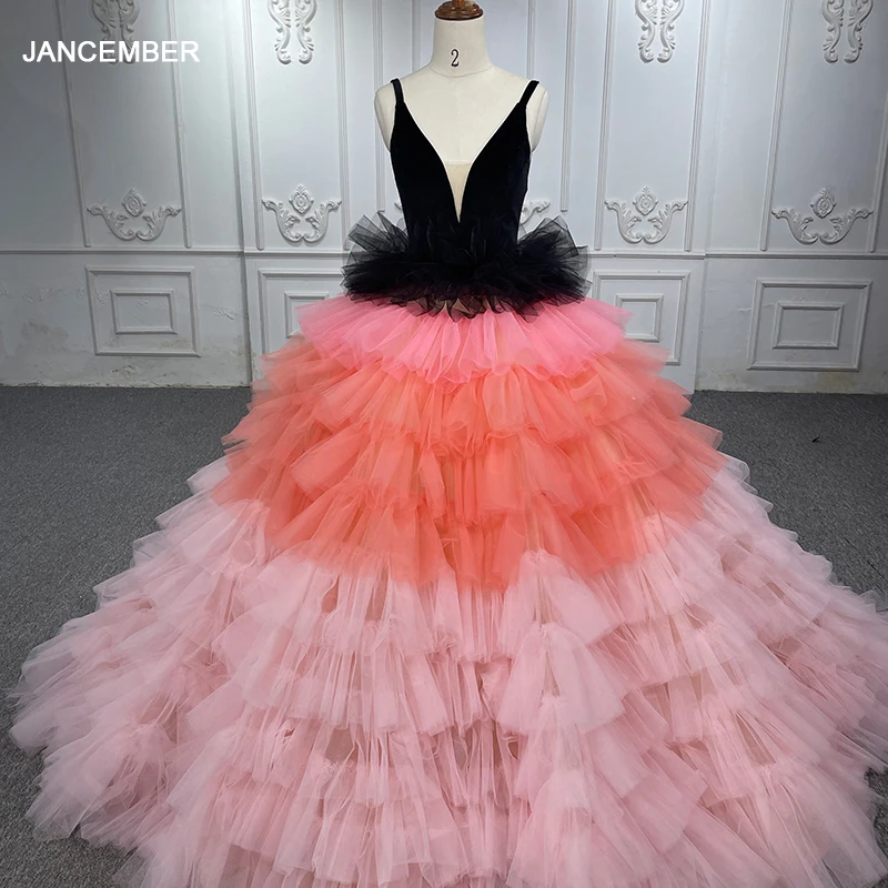 

Изысканные платья Quinceanera, бальное платье из органзы, кружевные платья для с рюшами, вечернее, 2024, розовое платье с v-образным вырезом, DY6514 Bar Mitzvah
