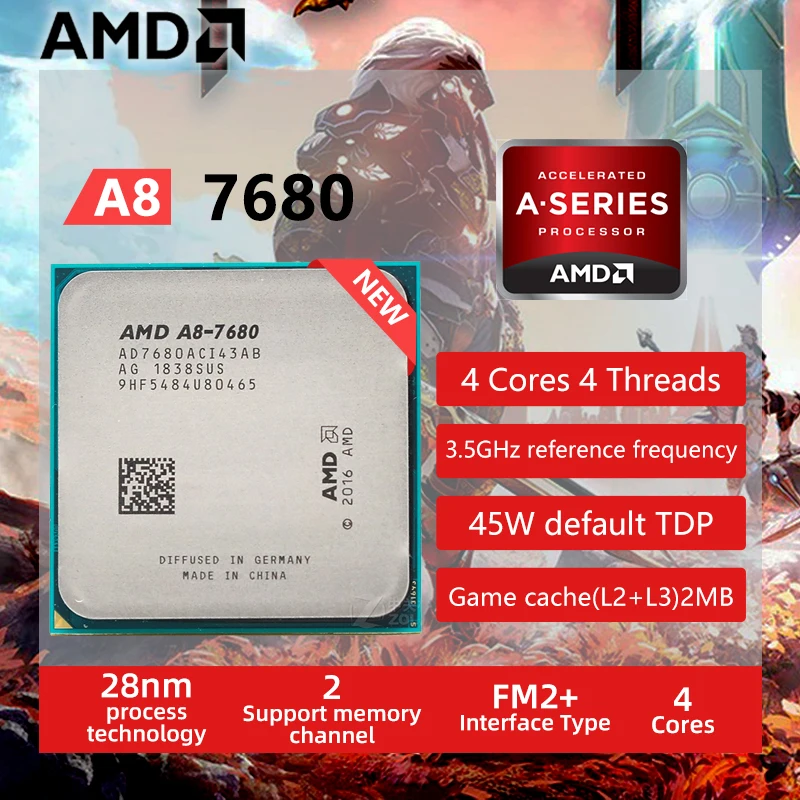 HOT A8 7680 A8 Quad Core AMD A8-7680 CPU A8 7680 Quad
