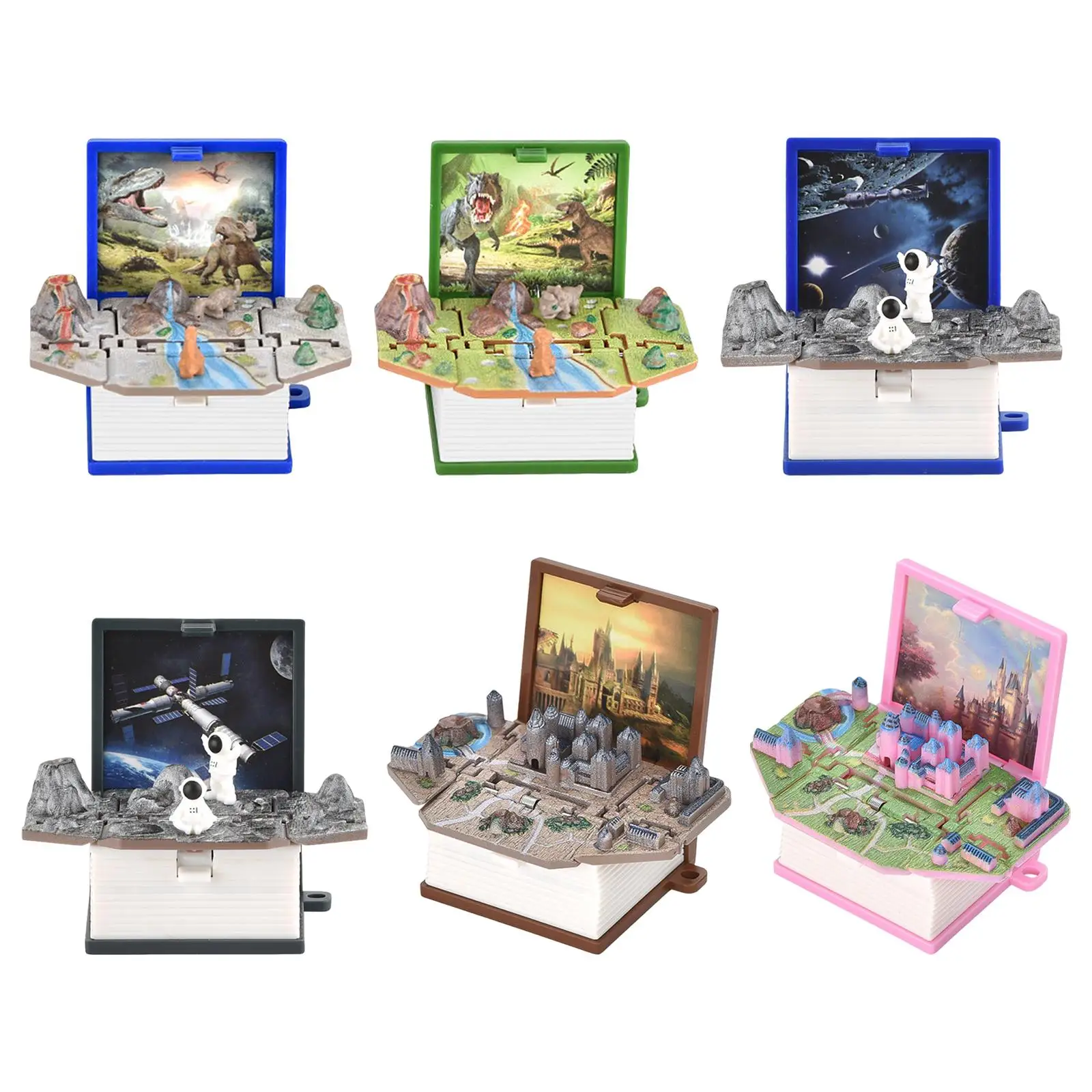 

Creative 3D Three dimensional Folding Book Keychain Scene for Birthday Gift