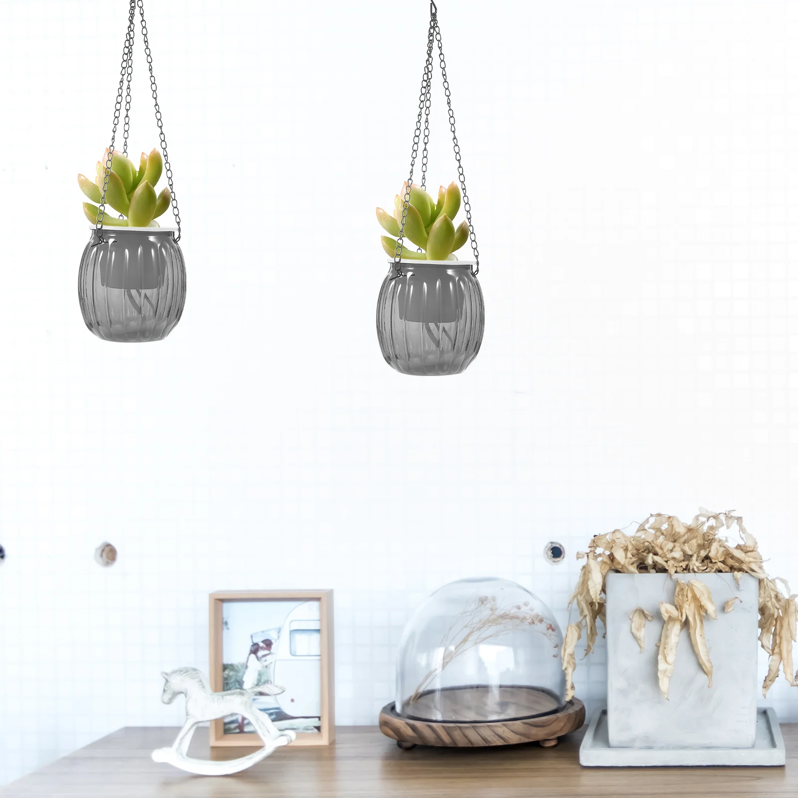 

Plastic Hanging Planter Pots Self-Watering Hanging Basket Plant Hanger Metal Chain Succulent Flower Pots For Plants Container