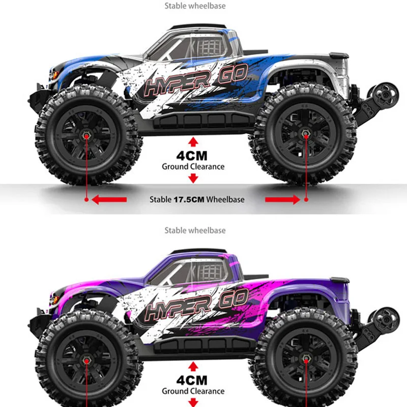MJX Hyper Go H16H H16P H16E 4WD Remote Control Car High Speed Truggy With  GPS RC Monster Truck RTR