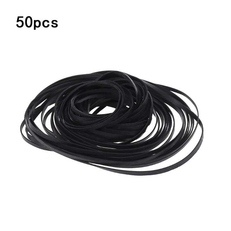 Cassette Tape Belt 50Pcs 3mm Width Universal Mix Cassette Tape Machine Belts for CD DVD Recorders Walkman