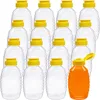 8oz Clear Plastic Honey Bottles,Squeeze Honey Bottle Container Holder with Flip Lid for Storing and Dispensing honey jar