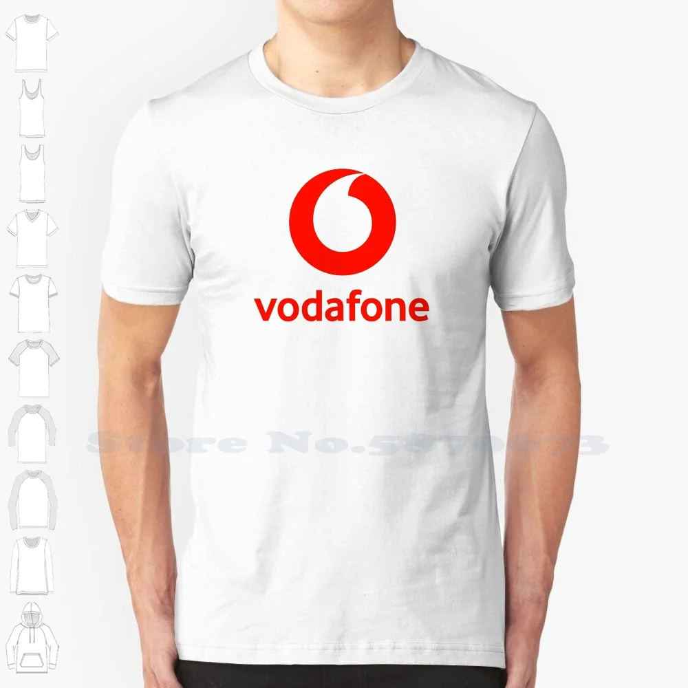 

Повседневная футболка с логотипом Vodafone, высококачественные Графические футболки из 100% хлопка