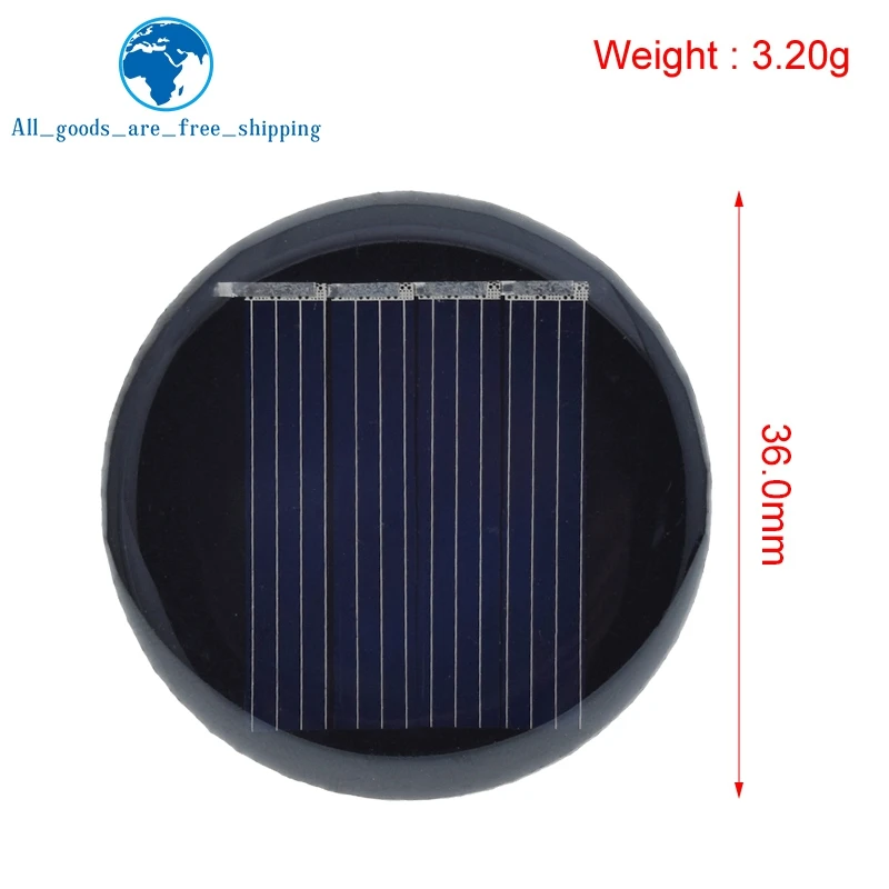 1/5pcs 2V 35mA 0.07W D36MM 다결정 태양 전지 패널 전원 충전 DIY 모듈 빛에 대 한 휴대용 태양 전지 배터리 충전기