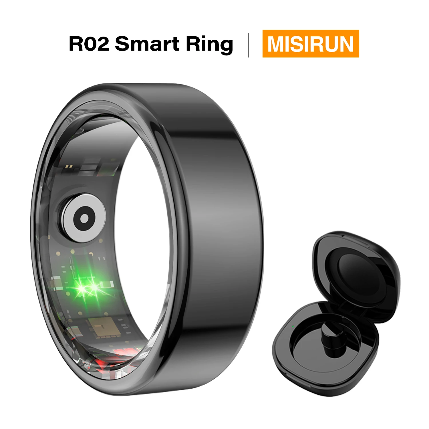 Smart Fitness Tracker Ring with Charging Case – Health & Sleep Monitor, Multi-Sport Modes, IP68 Waterproof
