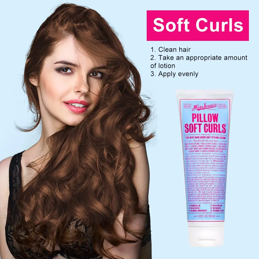 250ML Hair Curling Cream Anti-Frizz Bouncy Resilient Enhancer Styling Lotion Prevent Hair Breakage Smooth Moisturizing Care