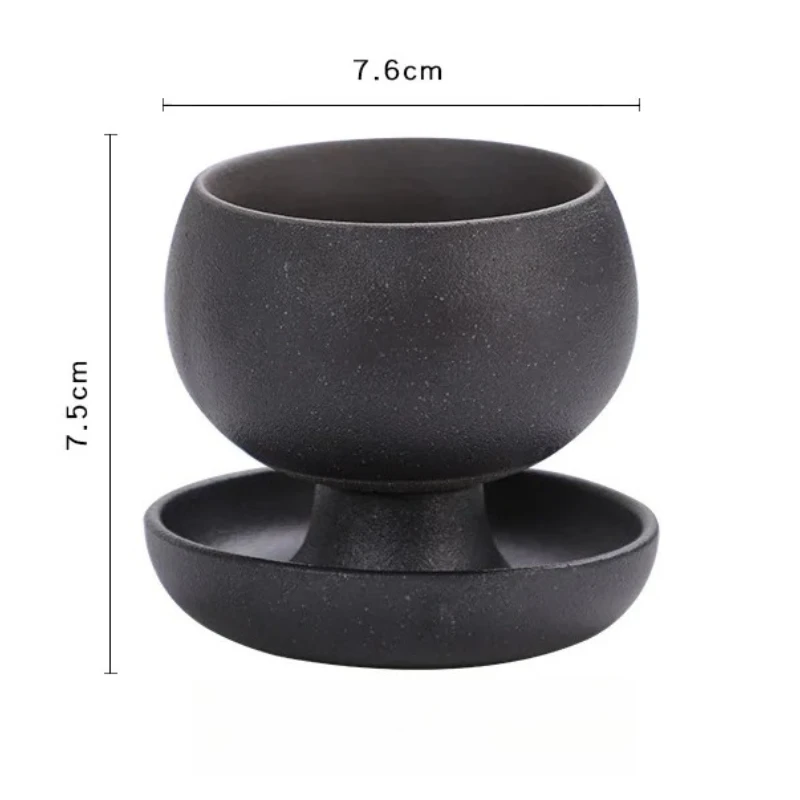 فنجان قهوة من السيراميك مصنوع يدويًا مع طبق 150 مل...