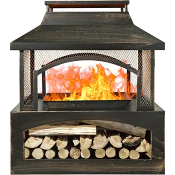 37-Inch Outdoor Wood Fireplace 1