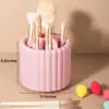 360 Rotating Makeup Brush Holder 8 Slots Make Up Brush Organizer Removable Spinning Cosmetic Brushes Storage Pen Holder 6