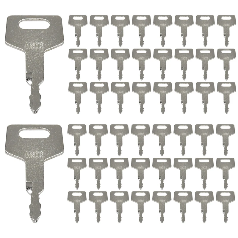 50pcs Ignition Keys H806 17001-00019 180845 Compatible With Hitachi Excavator Key Compatible With Grader Dozer