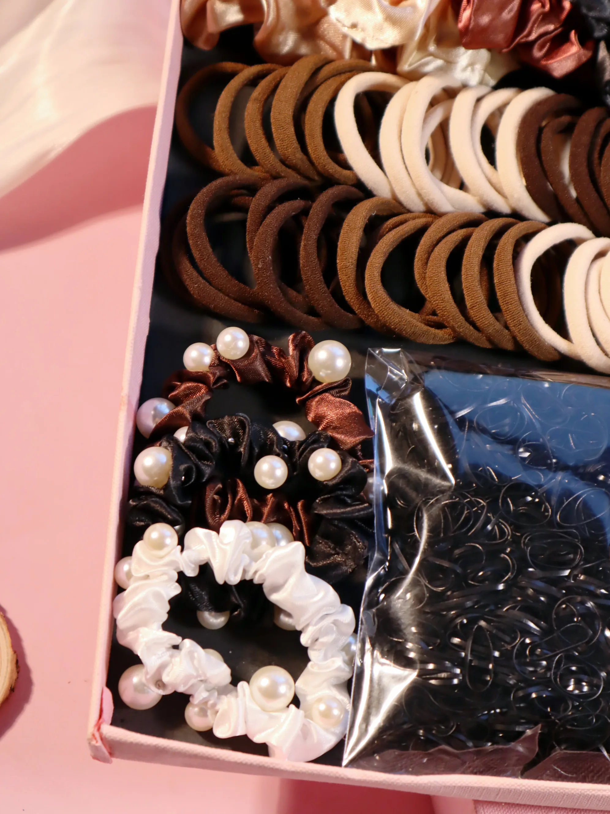 Modische braune Haarschmuck für Frauen, nahtlose Pferdes chwanz halter Vielzahl Haar Haar gummis für Frauen Dame – Detail 4