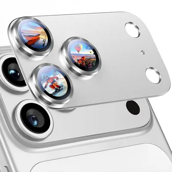 Protezione per obiettivo fotocamera in lega di alluminio per Apple iPhone 17 Pro Max Protezione anticaduta Schermo di copertura per fotocamera in metallo in vetro temperato AR