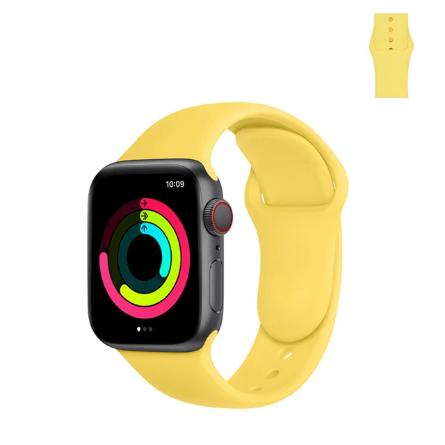 Sport Silicone Strap for Apple Watch Band 45mm 41mm 40mm 38mm Soft Bands Waterproof Wristbands for iWatch Series 7 SE6 5 4 3 2 1 45