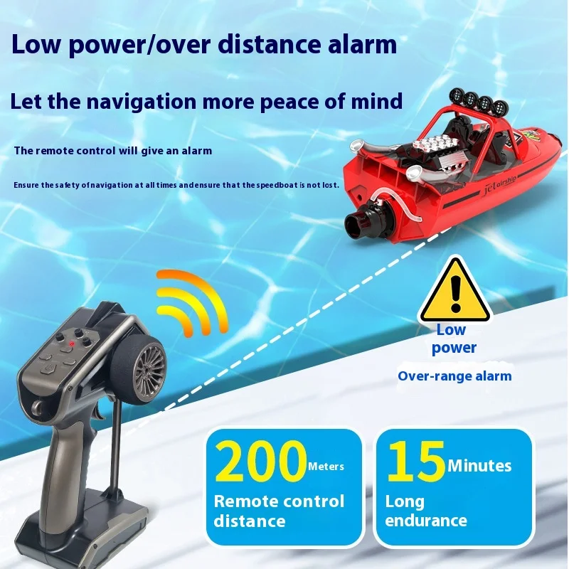 Tx725 2.4g High-Speed Boat Remote Control Jet Speedboat Electric Turbojet High-Horsepower Waterproof High-Speed Boat Toys Gifts 4