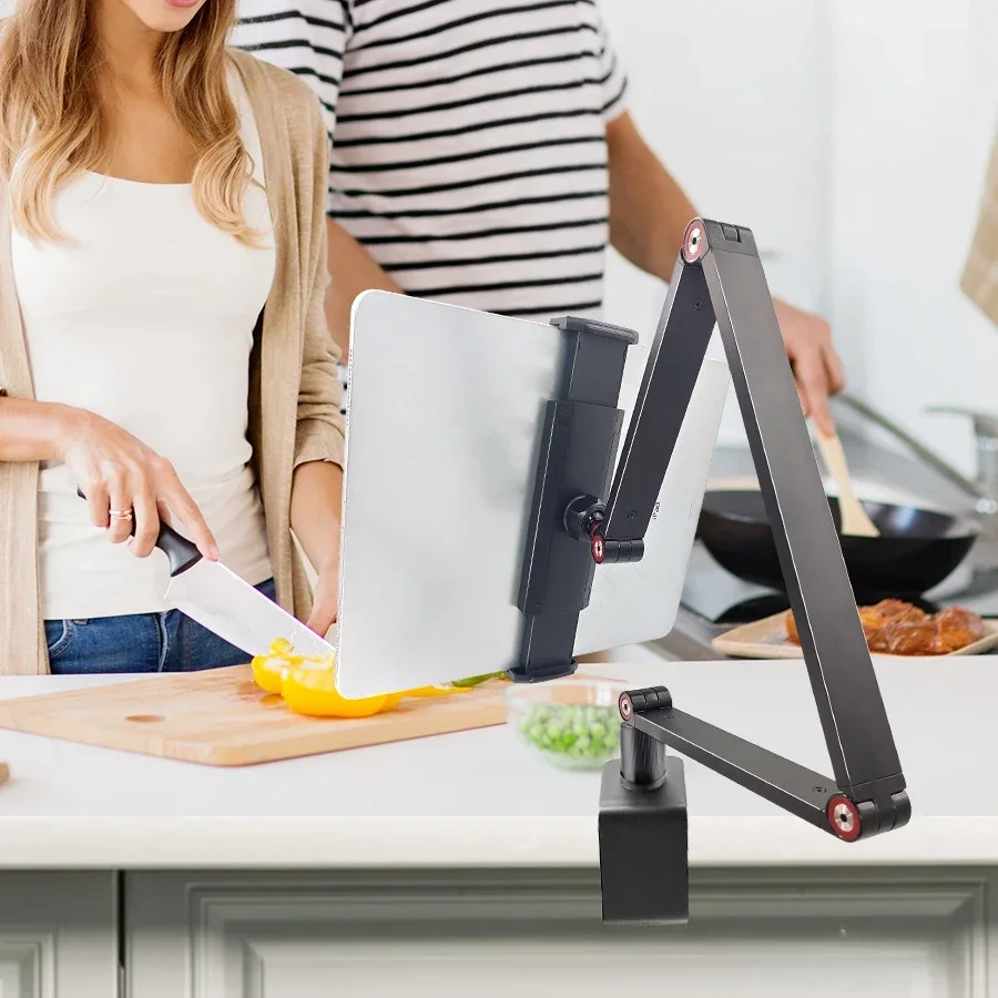 Suporte Dobrável do Monitor Portátil Braços de Metal Stand Vesa Mount Apto para 13 14 156 173 Jogos Webcas Display de Computador - Imagem 6