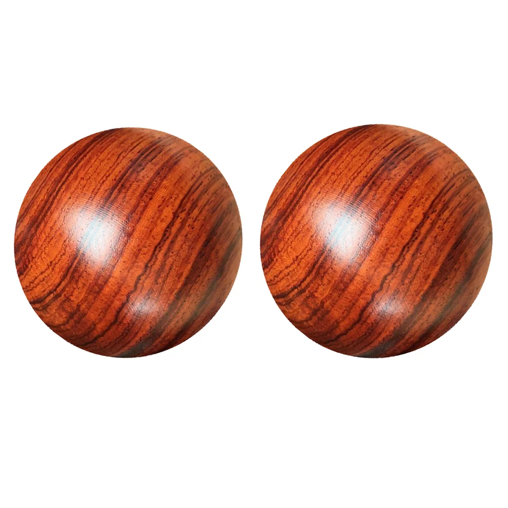 

2 Pcs Solid Wood Massage Ball Hand Massager Handball Health Care Muscle Balls Training Fitness