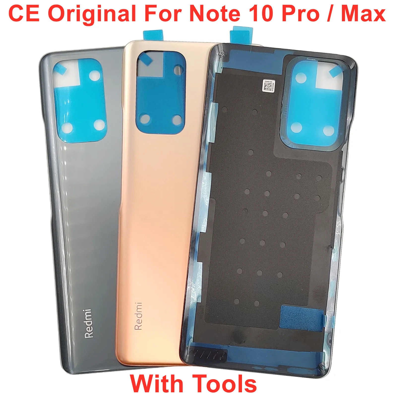 Original Back Lid For Xiaomi Redmi Note 10 Pro Glass Battery Cover Note