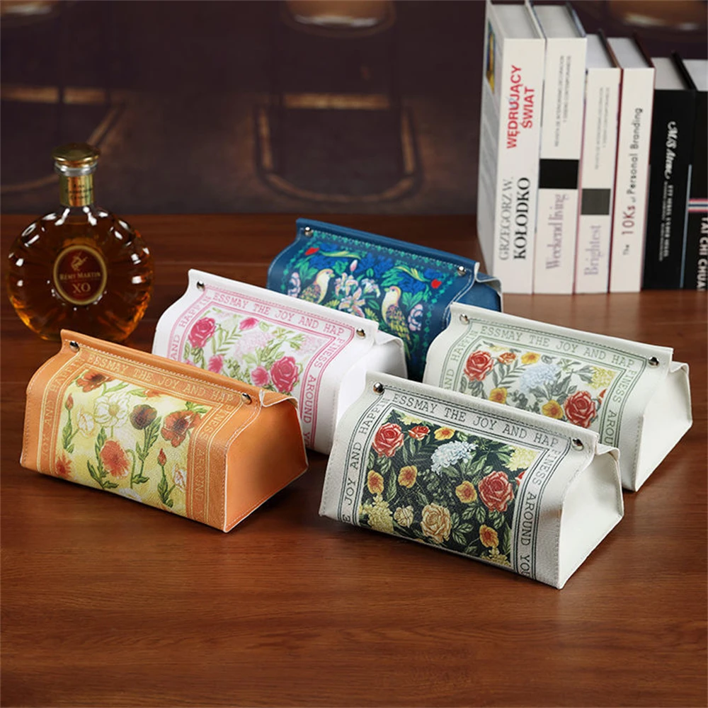 American Country Pastoral Tissue Box Creative Home Car Napkin Bathroom Room Case Christmas Decor