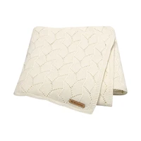 Anti-pilling Hollowed Newborn Baby Boys & Girls Late Spring To Autumn Blankets Breathable Knitted Cotton Infant Swaddle Wraps 1