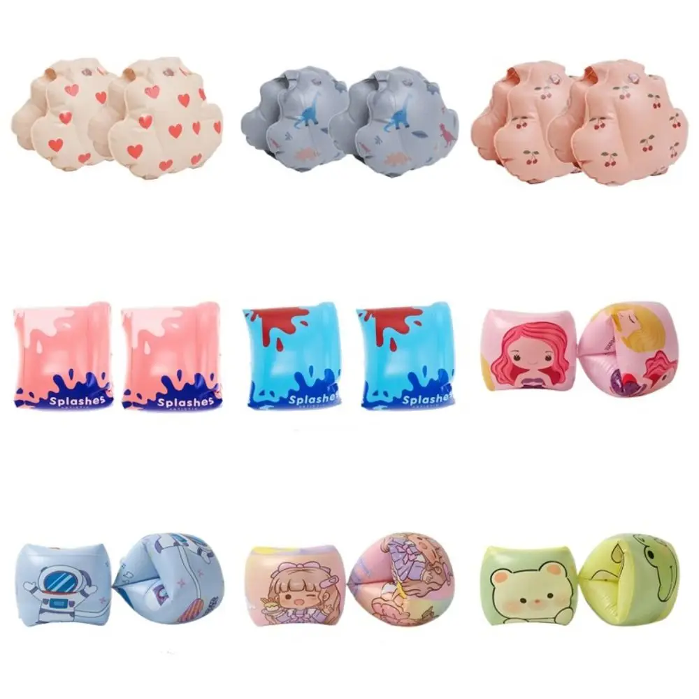 1pair Durable Safety Arm Floats Thickened PVC Swim Tube Wear-Resistant Inflatable Buoyancy Equipment for Adult Kids