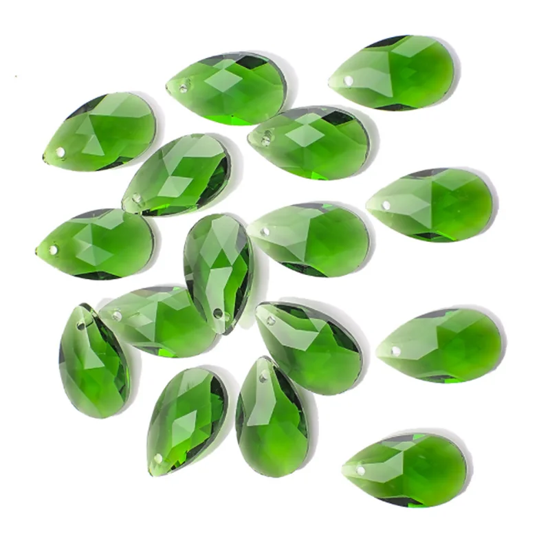 Crystal beads crystal sun catcher crystal beads garlands 12pcs/Lot 22MM crystal faceted pear Christmas ornament Diy suncatcher making women's charm earing necklaces jewelry accessories