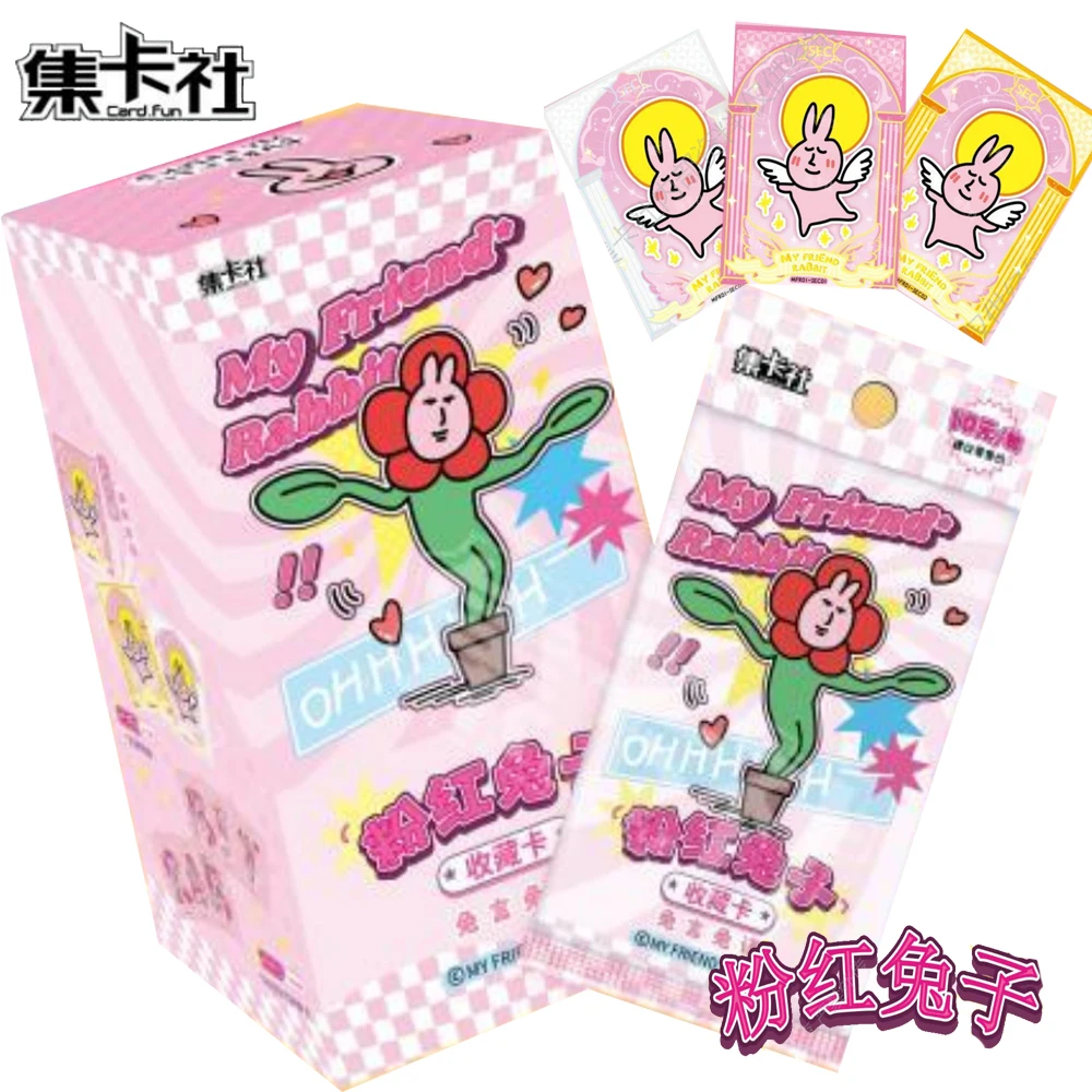 

My Friend Rabbit Collection Cards For Children Cartoon Fun Cute Expressions Animal Letter Splicing Card Toys and Hobbies Gift