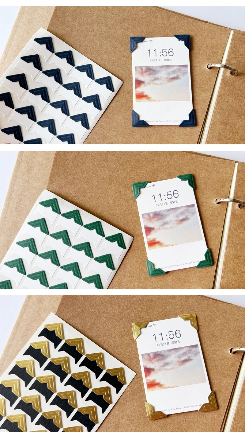 Album Photo À Personnaliser - Petit Album Photo Avec 3 Autocollants Et Anneaux En Métal - 34